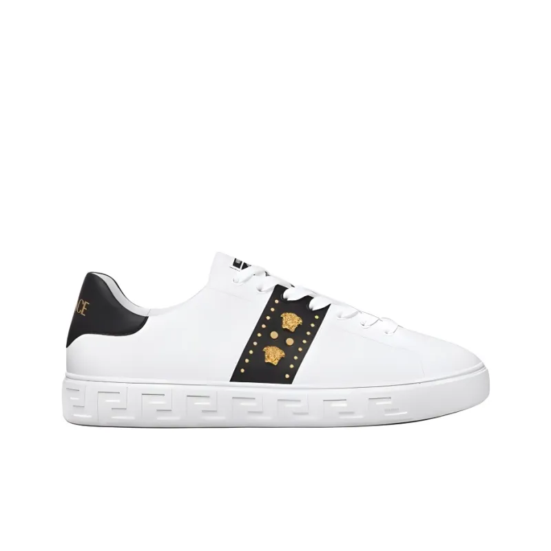 FANSIZHE Greca Low Top Skateboard Shoes Men's White-1