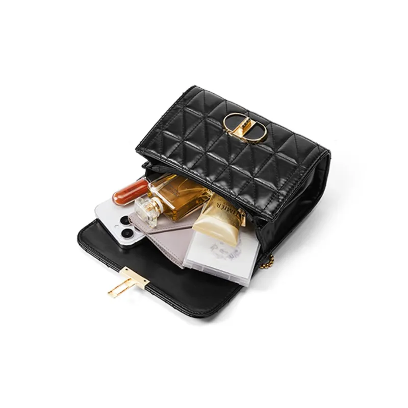 ST&SAT Synthetic Leather Shoulder Bag, Crossbody Bag, Handbag Women's Black/White-4