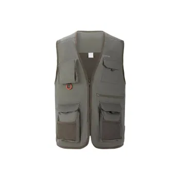 DECATHLON Vest Men's Khaki Gray
