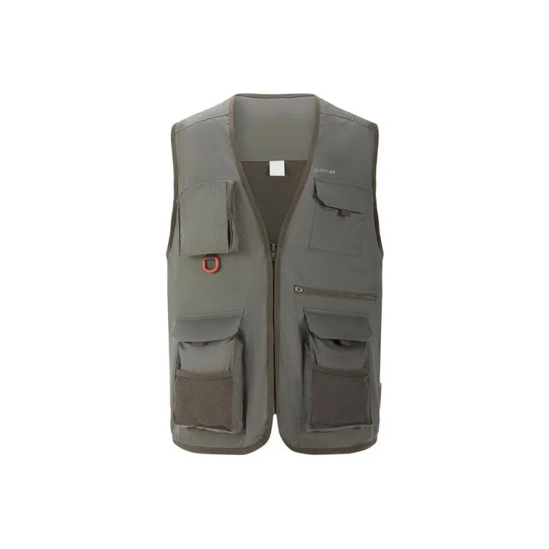 DECATHLON Vest Men's Khaki Gray-0