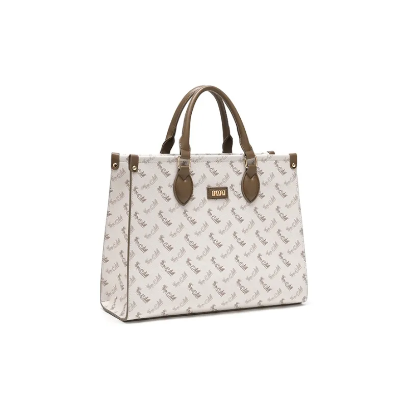 SEPTWOLVES PVC One Shoulder Handbag Women's Brown-2