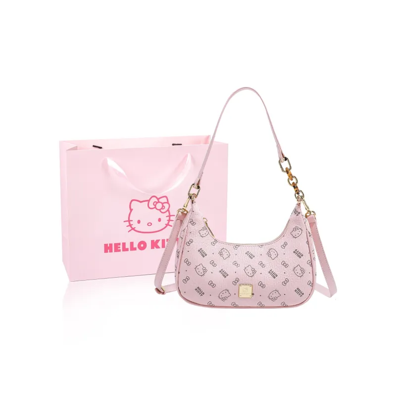 MESUCA × Sanrio Hello Kitty Collaboration Kitty Series PU Underarm Shoulder Bag Women's Multicolor-1