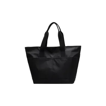 Wenpercy Fabric Travel Shoulder Bag Unisex Black/Khaki