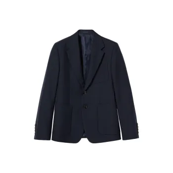 GUCCI Logo Embroidered Single Breasted Jacket