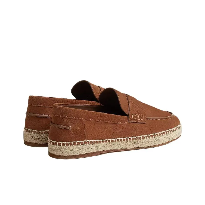 HERMES Trip Espadrilles Men's Brown-3