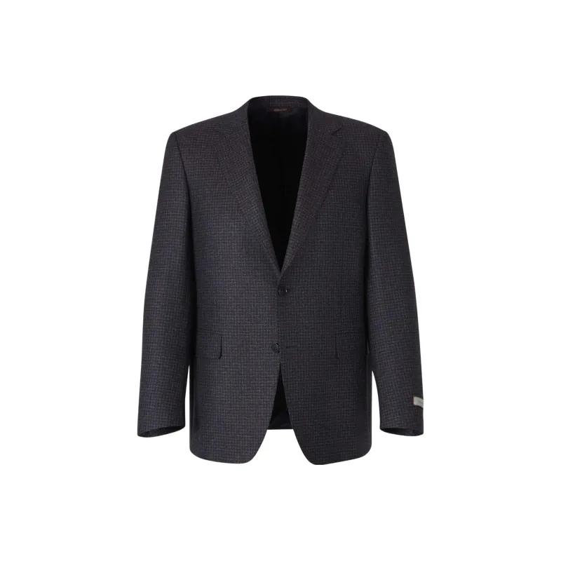 Canali Plaid Wool Blazer-0
