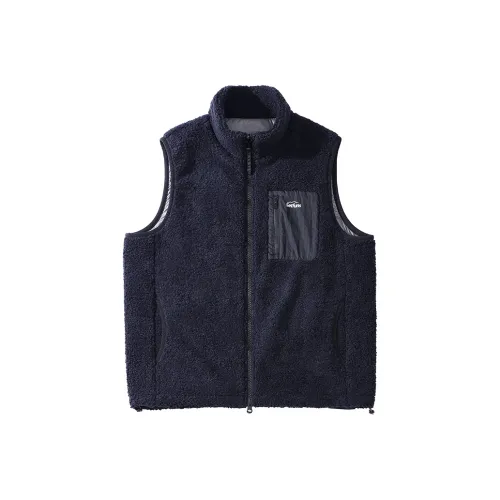 SET FUNS Autumn And Winter Season Outdoor Style Velvet Feeling Vest Brand Logo Men's