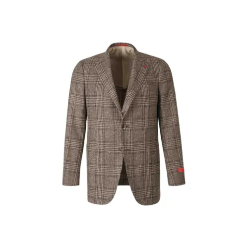 Isaia Gregory Checked Blazer