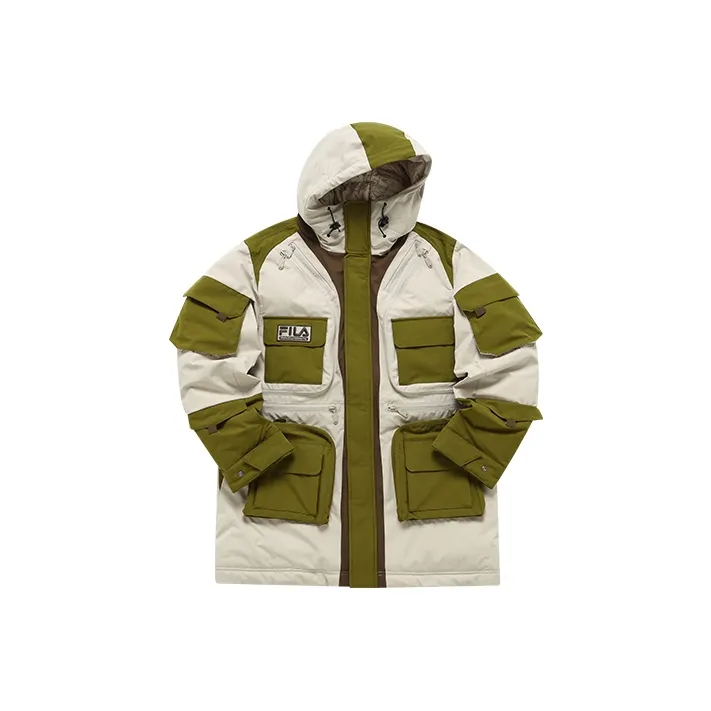 FILA FUSION x White Mountaineering Down Jacket Winter Men's Skin Gray-0