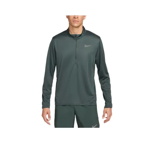 Nike Pacer Men's Dri FIT 1/2 Zip Running Top Jackets & Coats Men's Vintage Green