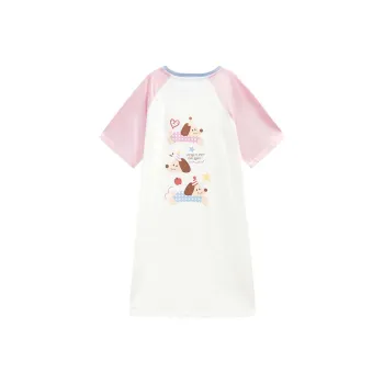 GUKOO Nightgown Women's Milk White