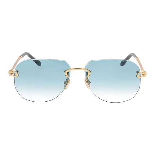 FRED Metal Rectangular Sunglasses Unisex Silver