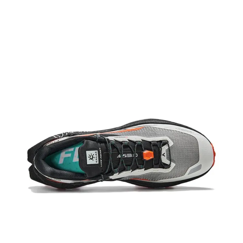 KAILAS FUGA Slip Resistant, Abrasion Resistant, Lightweight Low Top Trail Running Shoes Unisex Gray Black Orange-3