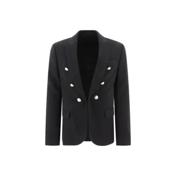 BALMAIN Double Breasted Flannel Blazer