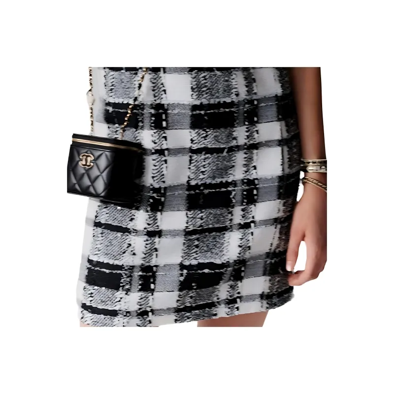 CHANEL Sleeveless Dress Women's Black-4