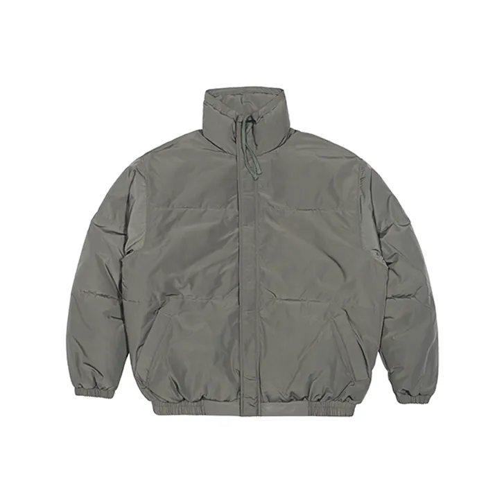 STNW Solid Color Stand Collar Thickened Puffer Jacket Unisex-0