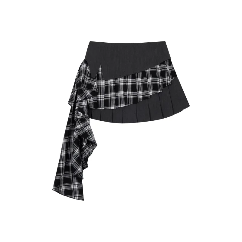 CUWU Casual Short Skirts Women's Gray-1