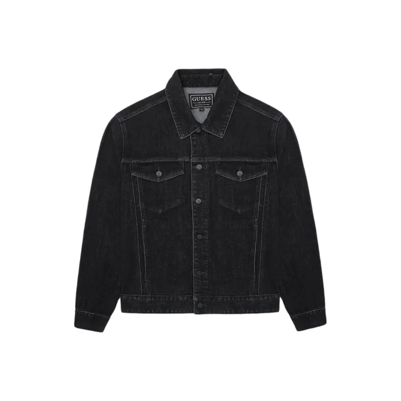 GUESS Denim Jackets Men BLK-Black-0