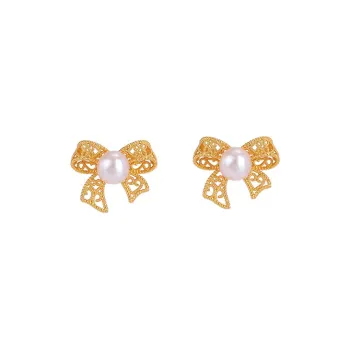 ZHENZHUAOMI Pearl Stud Earrings Women's