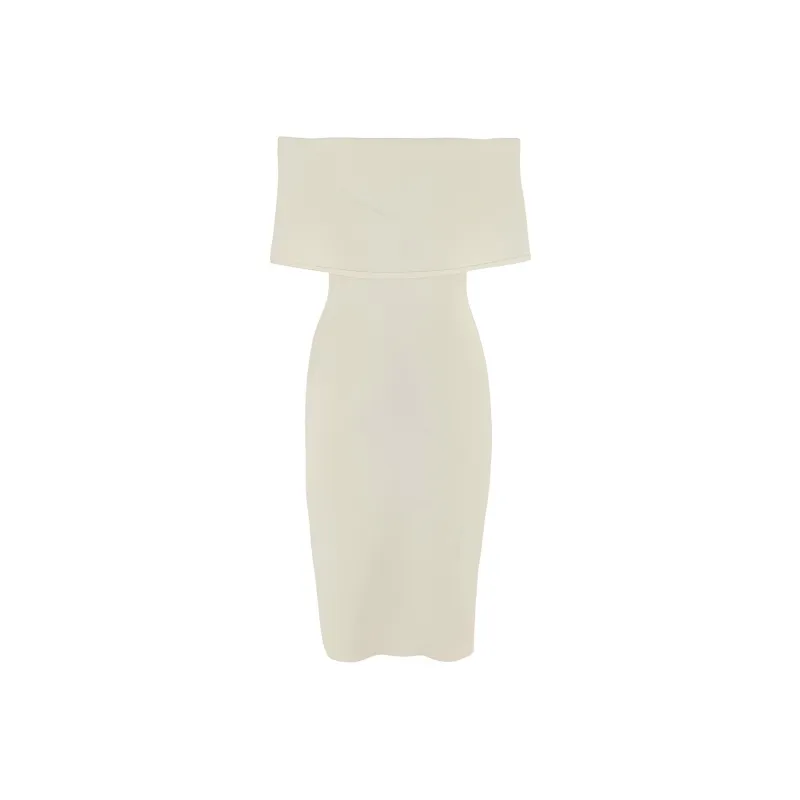 Bottega Veneta Off The Shoulder Fitted Dress-1