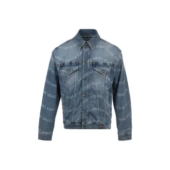 VERSACE JEANS COUTURE Logowave Buttoned Denim Jacket