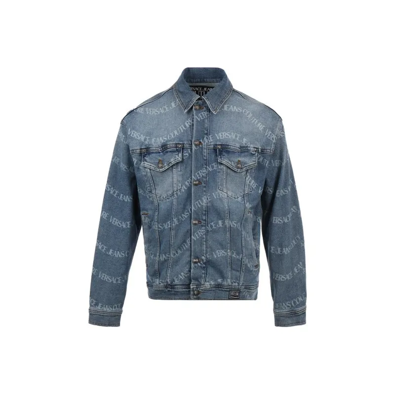 VERSACE JEANS COUTURE Logowave Buttoned Denim Jacket-0