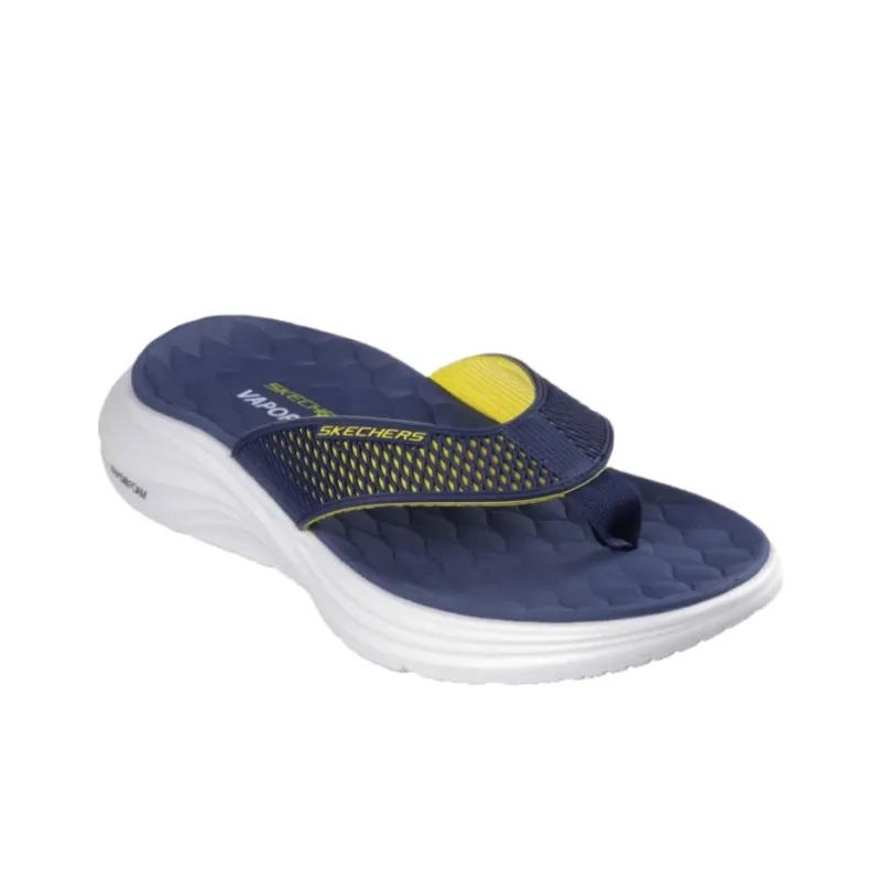 Skechers Vapor Foam Abrasion Resistant Slip Resistant Flip Flops Men's Blue-2