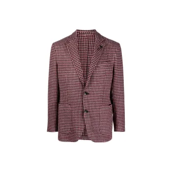 LARDINI Houndstooth pattern Blazer