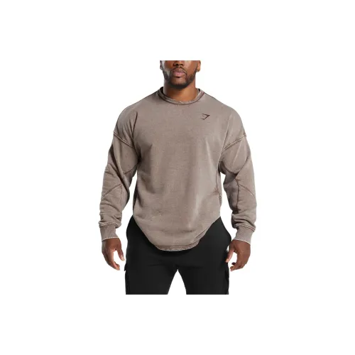 GYMSHARK Sweatshirt Men's Light Brown