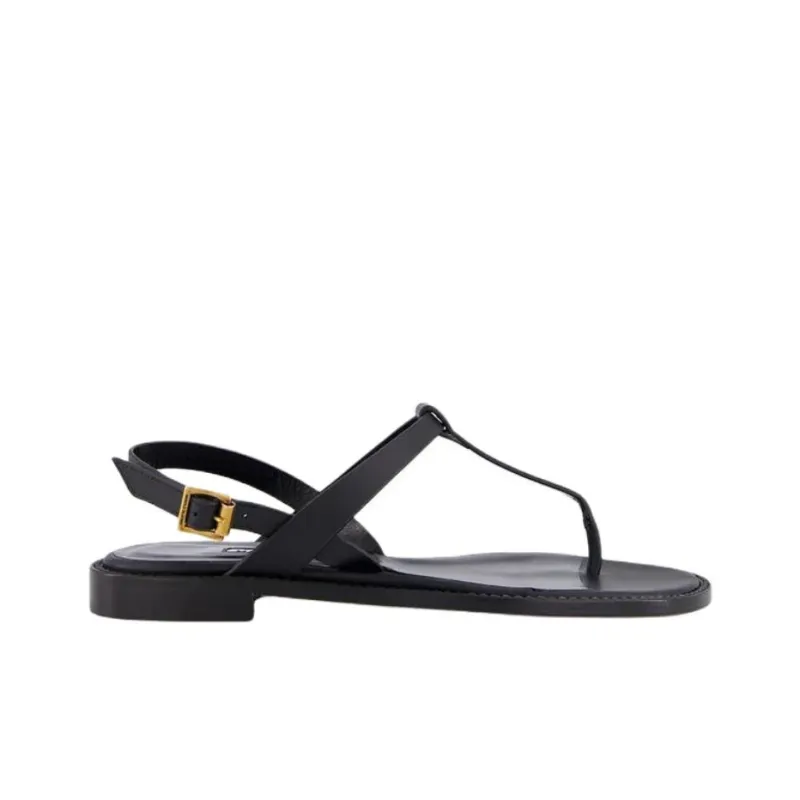 MANOLO BLAHNIK One Strap Sandals Women's Black-1