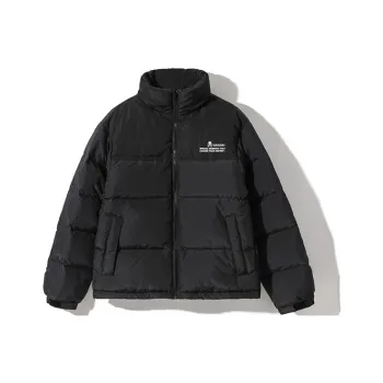 Tokidoki Geometric Pattern Stand Collar Loose Fit Thickened Cropped Down Jacket Unisex
