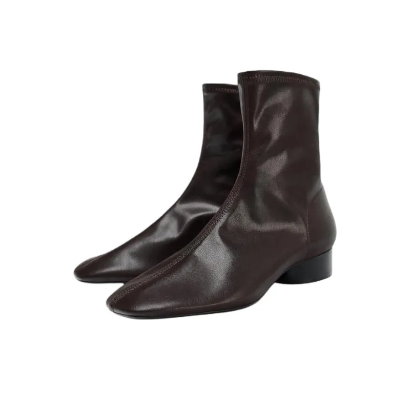 ZARA Ankle Boots 3cm Women's Brown-1