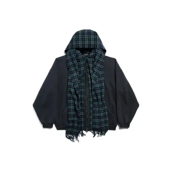 Balenciaga Scarf Zip Up Hoodie