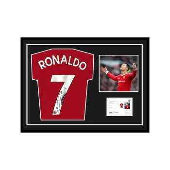 Three For Manchester United Team Jersey Exquisite Mounting, Outer Frame Approx. 72x98cm Unisex