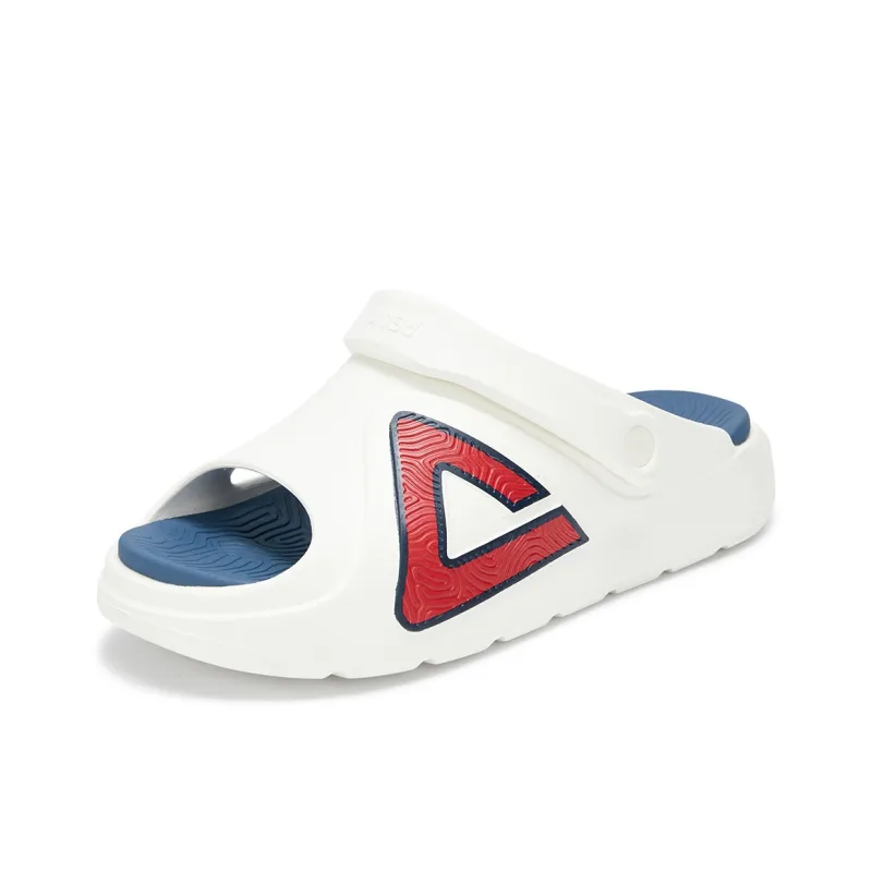 PEAK EVA Slip Resistant Odor Resistant Abrasion Resistant Slide Slippers Men's Navy Blue Red-4