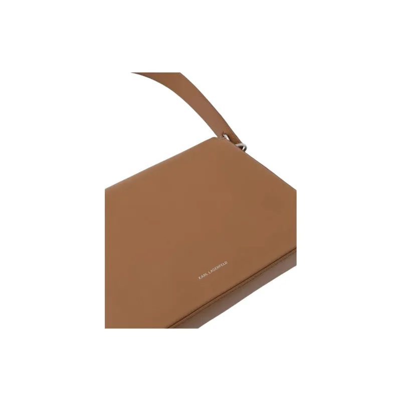 KARL LAGERFELD Calfskin Shoulder Bag Women's Brown-2