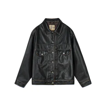 WILD LEADER Jackets Coats Unisex Vintage Black