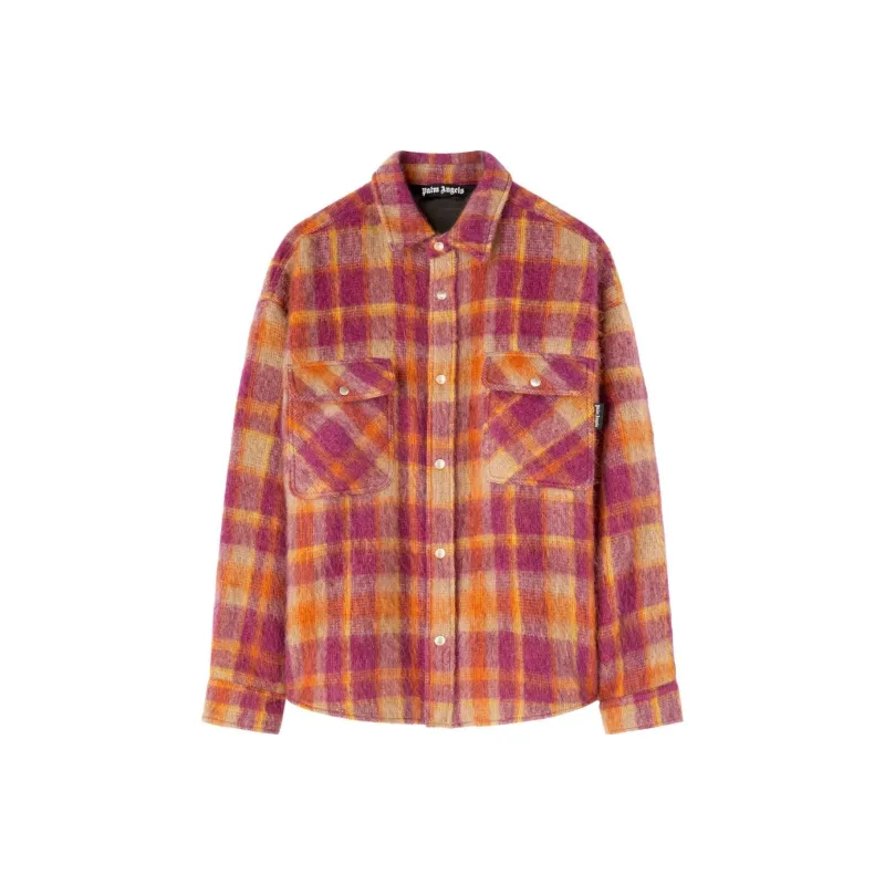 PALM ANGELS Plaid Print Shirt Jacket-0