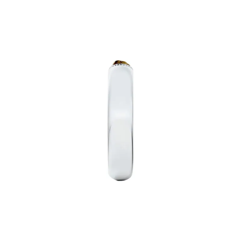 De Beers 18kt White Gold Talisman Diamond Band Ring-2