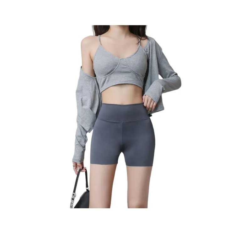 GUAILILUOLI Yoga Shorts Women's-0