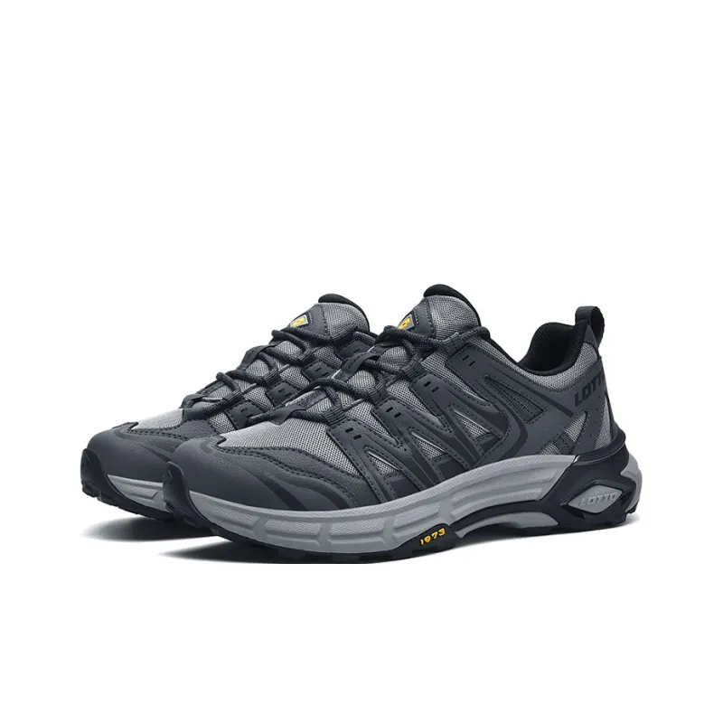 LOTTO Joy Journey Slip Resistant, Abrasion Resistant, Breathable, Support Grip Low Top Hiking Shoes Men's Dark Gray-1
