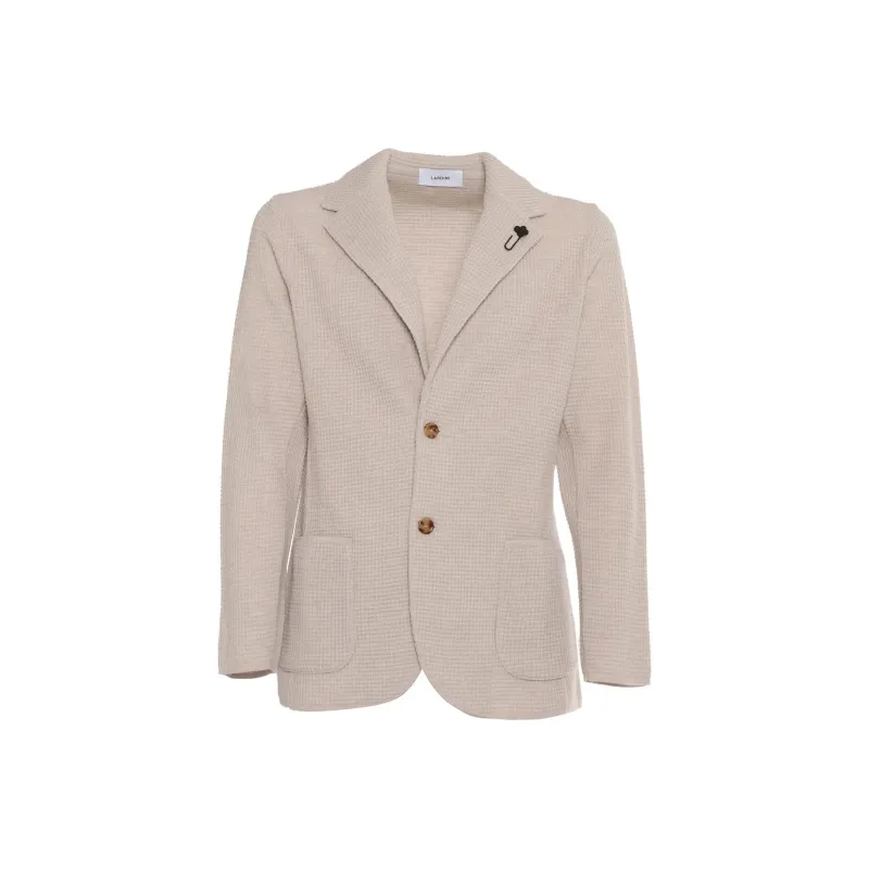 LARDINI Prince Of Wales Pattern Blazer-0