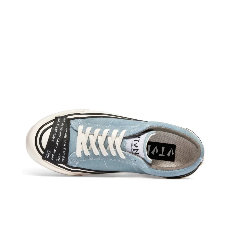 VTVN Rock Anti Slip Wear Resistant Low Top Skateboard Shoes Unisex Blue-3
