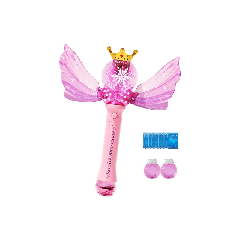 Yimi Princess Fairy Magic Wand, Fully Automatic Handheld Foaming Bubble Machines-2