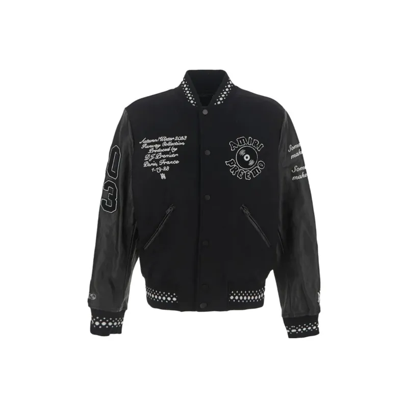 AMIRI Logo appliqué Varsity Jacket-0