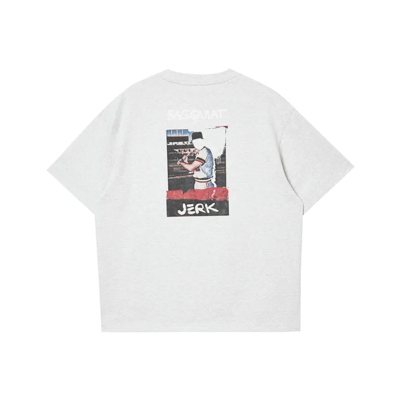 JACK JONES· JACK JONES/Jack Jones X Basquiat T Shirt Men's G41 Light Heather Gray-1