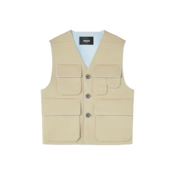 VERSACE Bonded Gabardine Cargo Vest