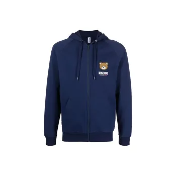 MOSCHINO Logo patch Hooded Jacket