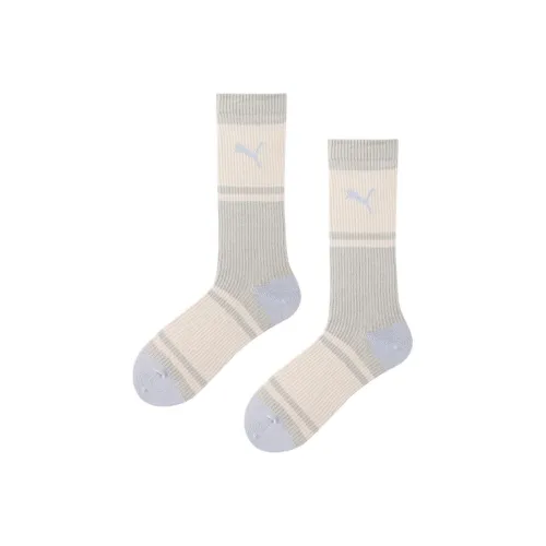 PUMA SS25 Knee High Socks Unisex 2 Pack Beige