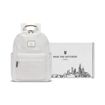 MYD Polyester Backpack Medium Size Women's Vanilla/Lavender/Nuts